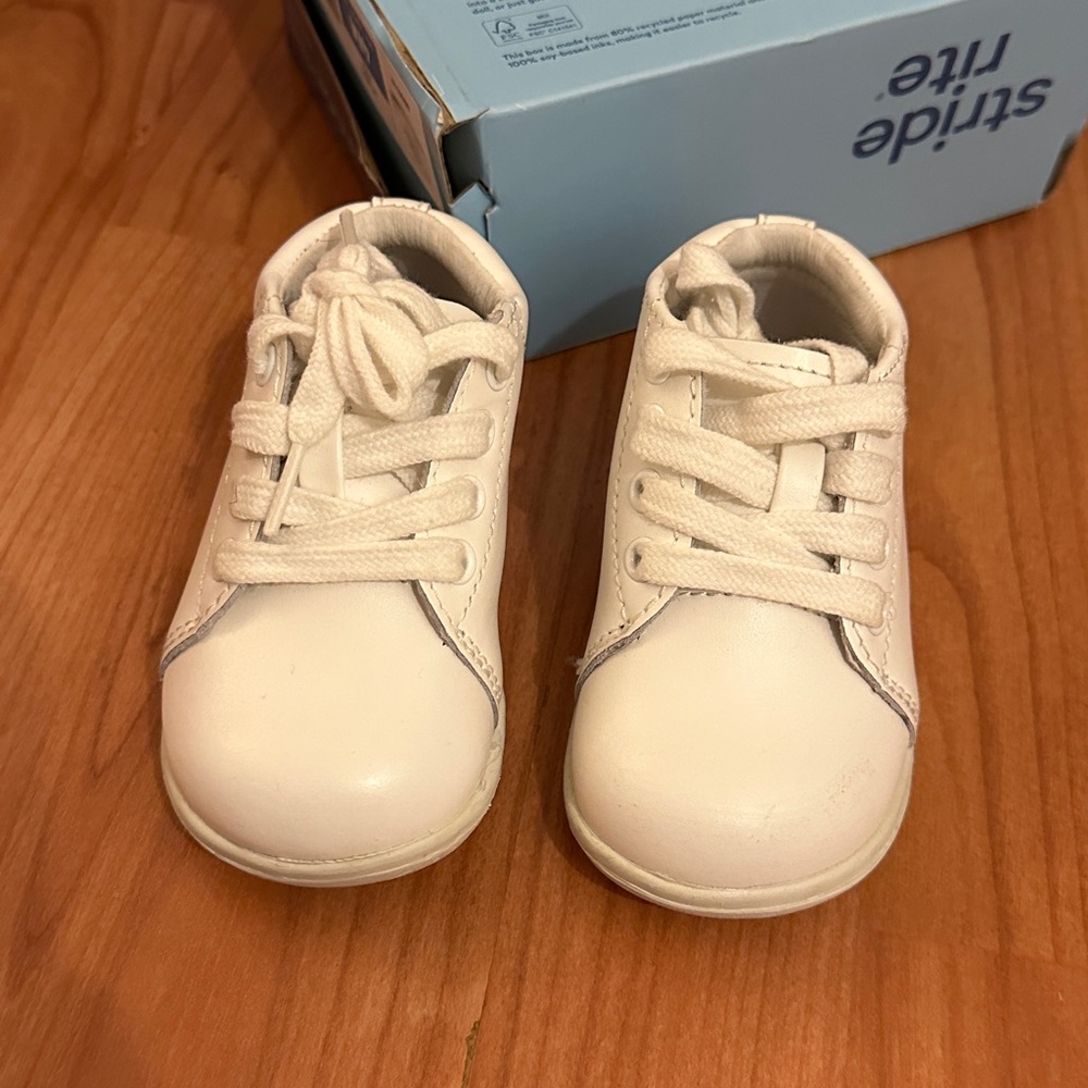 Stride Rite Elliot White Baby Shoes